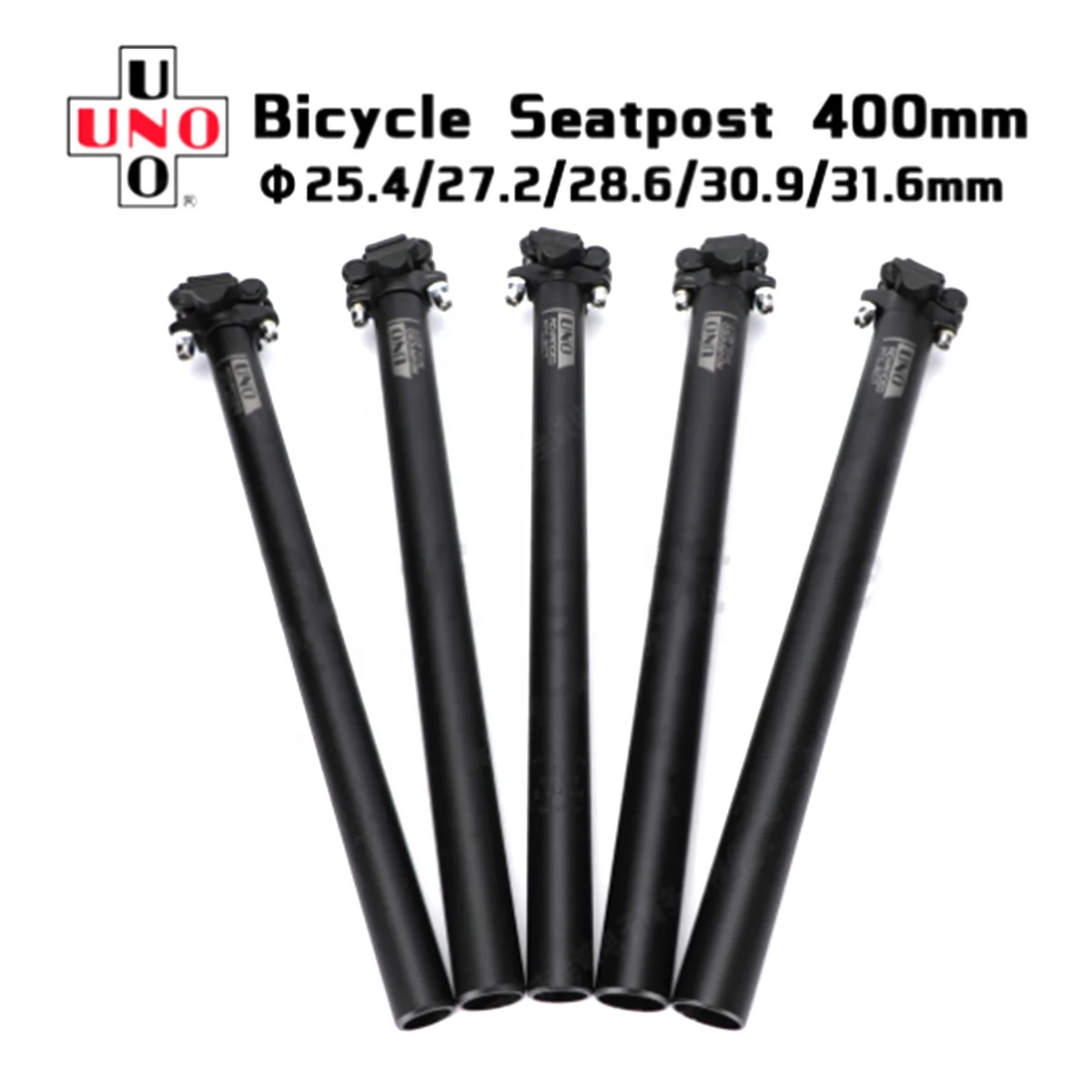 Uno Bike Alloy 400mm Seat Post Hot Selling Bike Seat Post 25.4/27.2/28.6/30.9/31.6mm Seat Post
