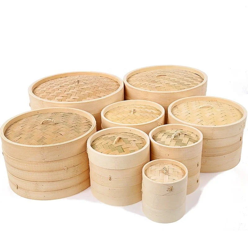 Wholesale Mini Dim Sum Bamboo Steamer Basket For Food Steamer Basket