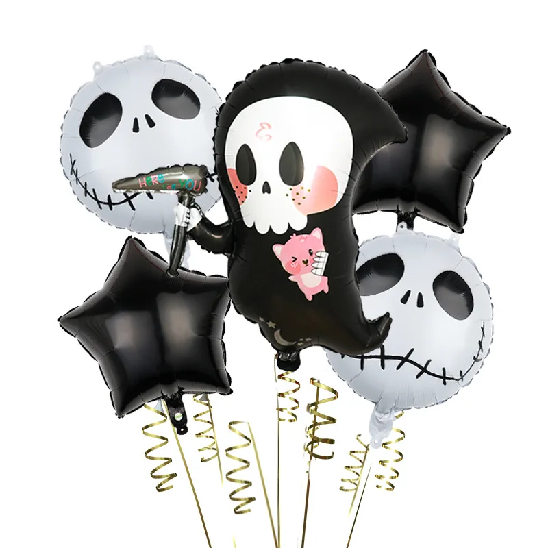 2024 New Halloween Aluminum Film balloon set Ghost Pumpkin Halloween bar party ghost balloon