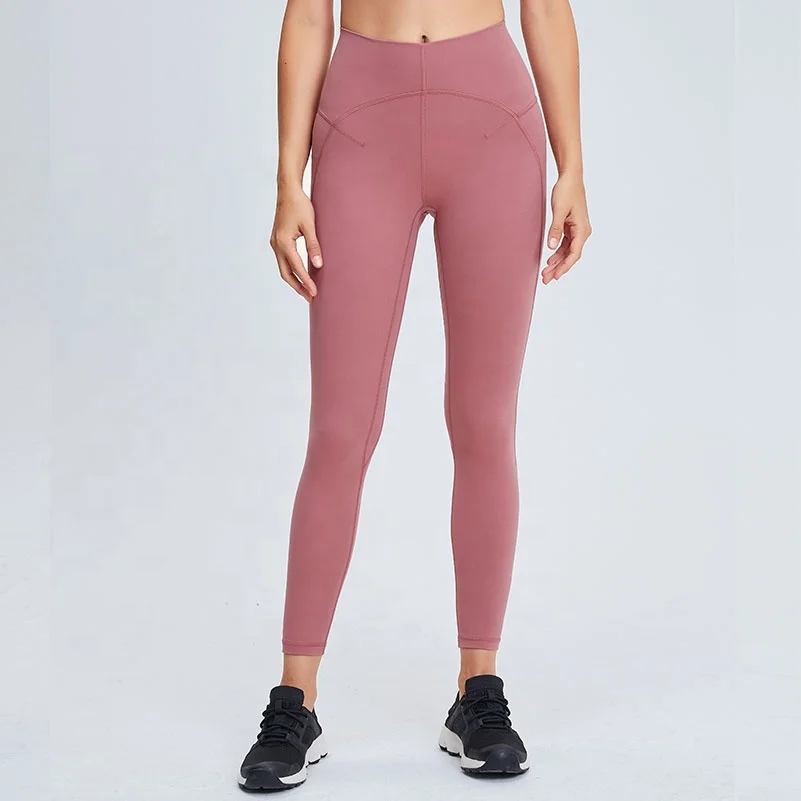 New High Elastic Women Gym Pants Fitness Yoga Wear Compression Sport Tights Feature I-thread Stitching Yoga Sports Leggings