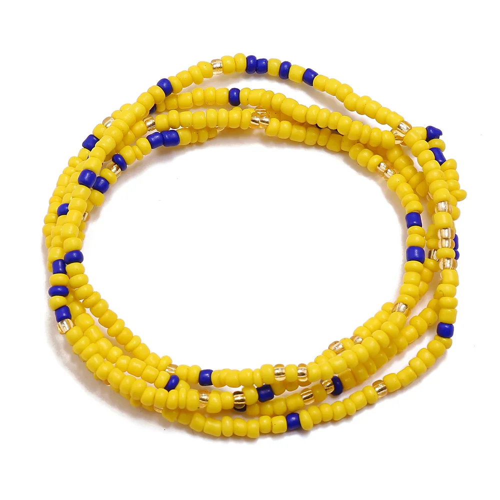 2024 Fashion Women Jewelry Necklace Africa Ghana Waist Tie Belly Bead Sexy body Jewelry Seed Beads Waist Chain for Weight Loss