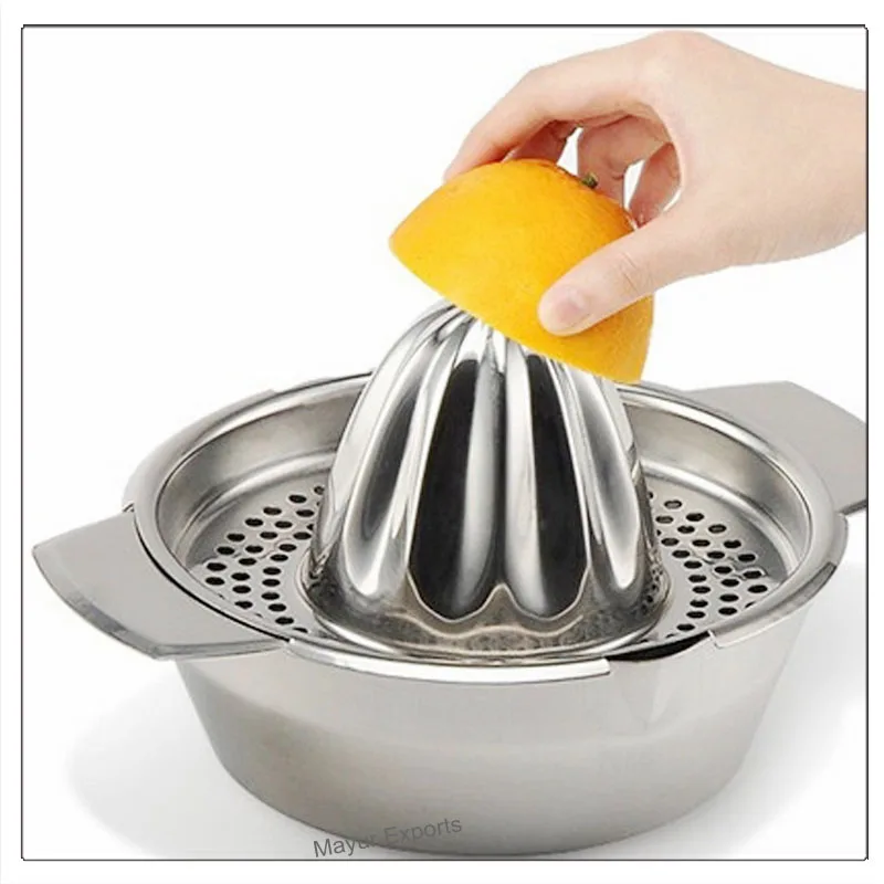 Stainless Steel Self Lemon Juicer Metal Manual Lemon Squeezer