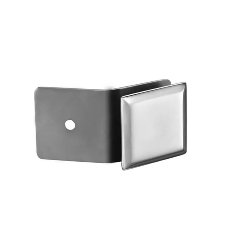 Sandile Hot Sale Stainless Steel Casting glass clamp wall mounted square glass clip for shower room