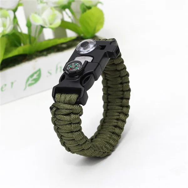 Пользовательские открытый спасения Multi-tools термометр компас Paracord браслет выживания