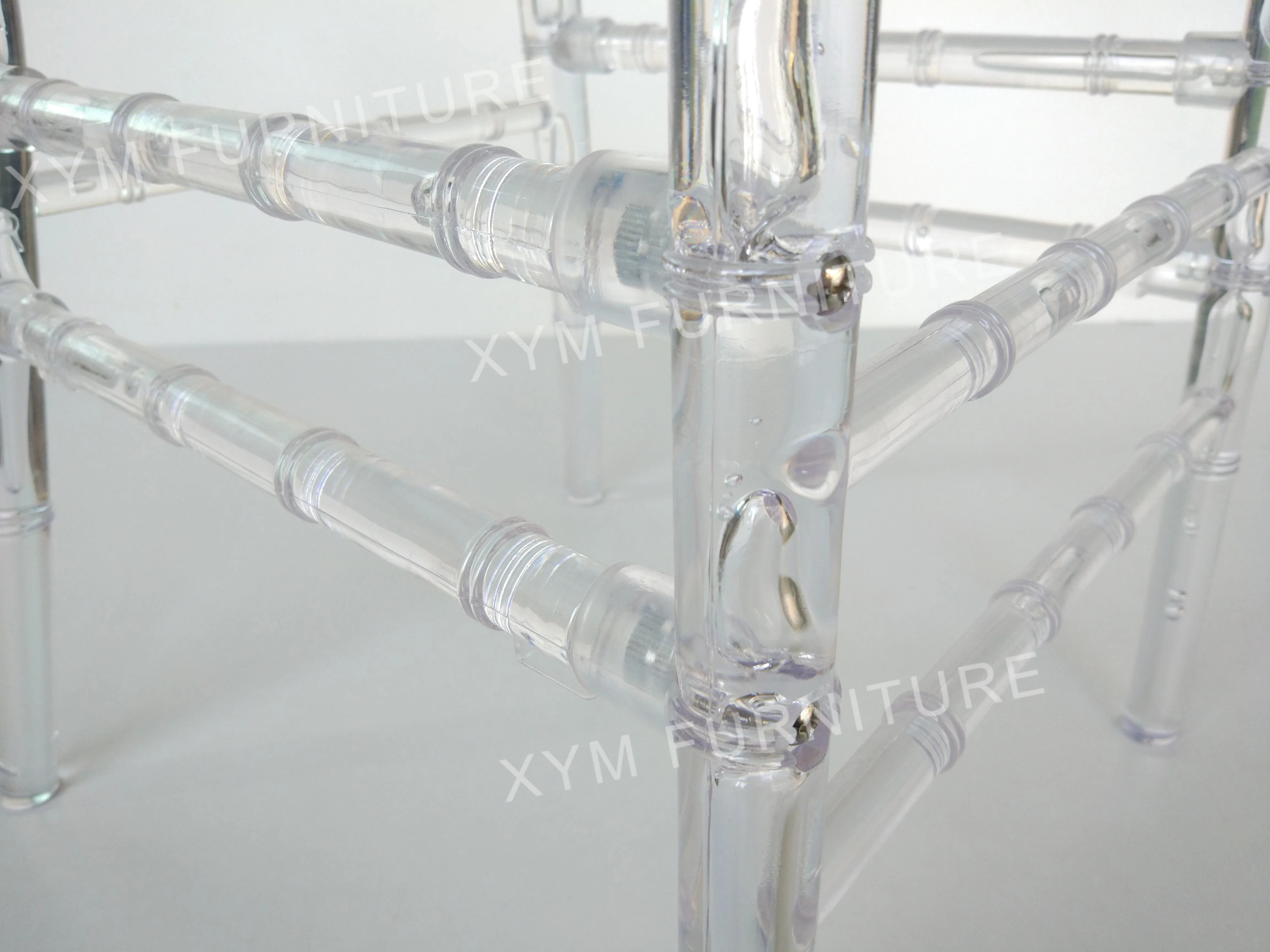 Дешевый простой дизайн прокатный прозрачный акриловый пластиковый свадебный стул Наполеона с кристаллами