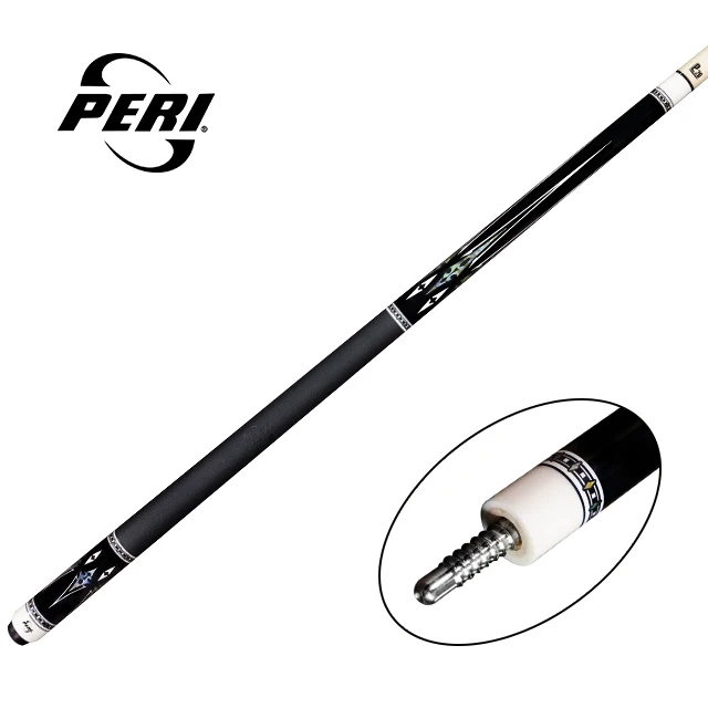 Peri pool cue P-D01  Canadian Hard  Maple Shaft with  Black Lychee grain leather Wrap Billiard Pool Cue free shipping