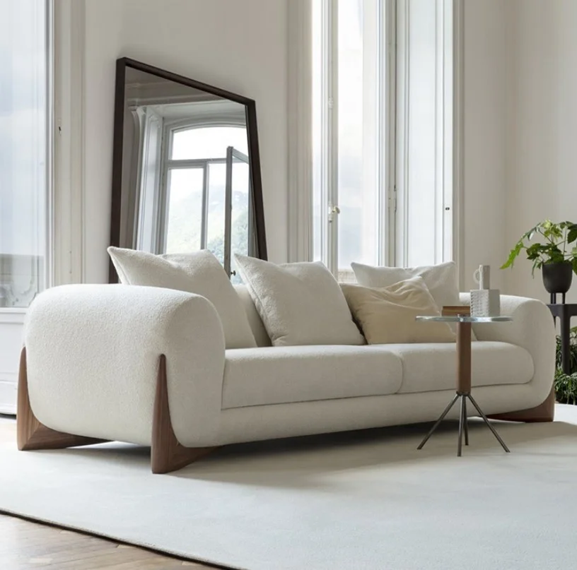 Modern Villa Hotel Italian Design Couch Living Room Sofas Furniture Velvet Fabric Accent Chair 3 Seater Nordic Sofa Set