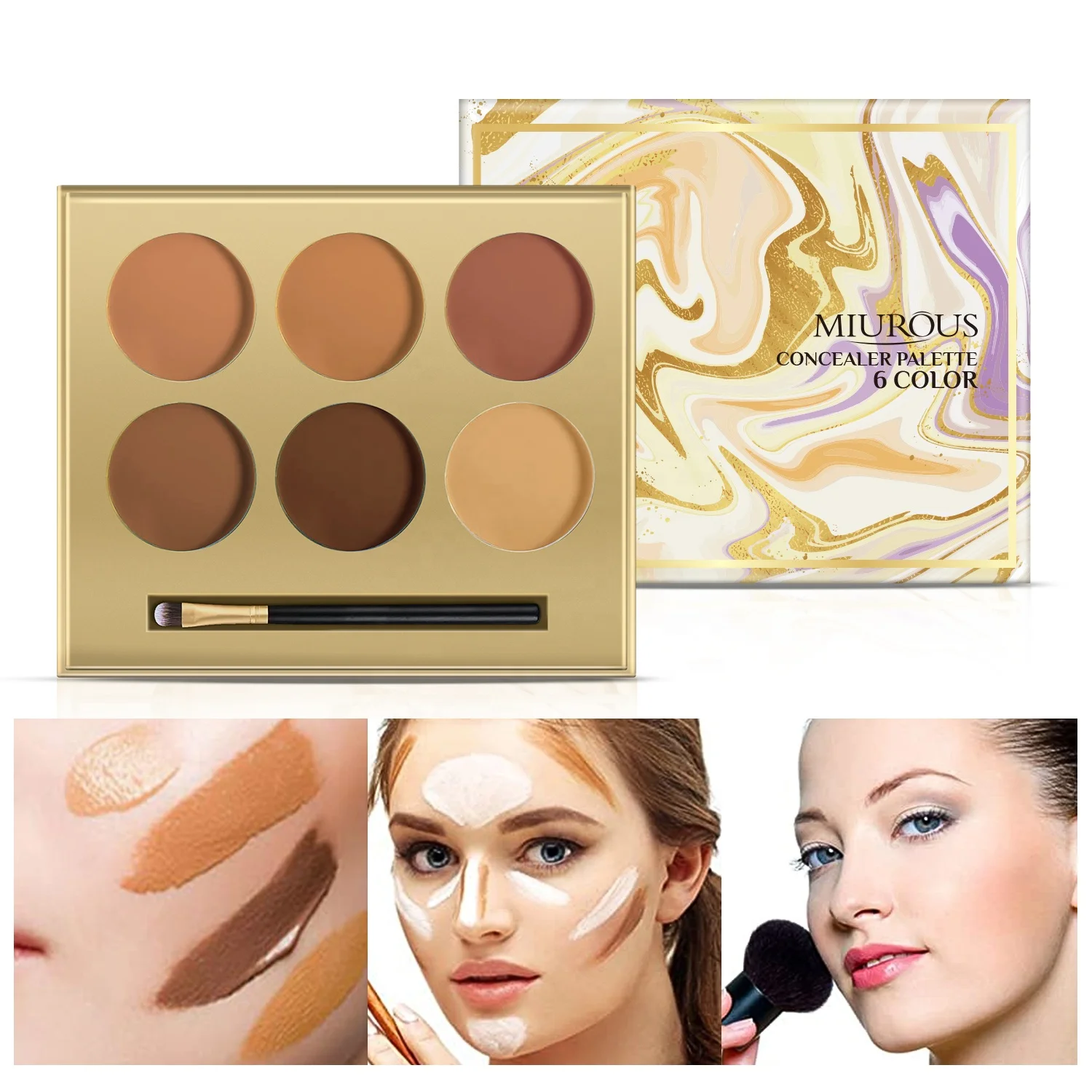 18 Colors Private Label Sweat-resistant Comfortable Wear High-coverage Concealer Pallets For All Skin