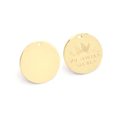 30MM Jewelry Laser Price Metal Custom Luggage Garment Tag for Clothing