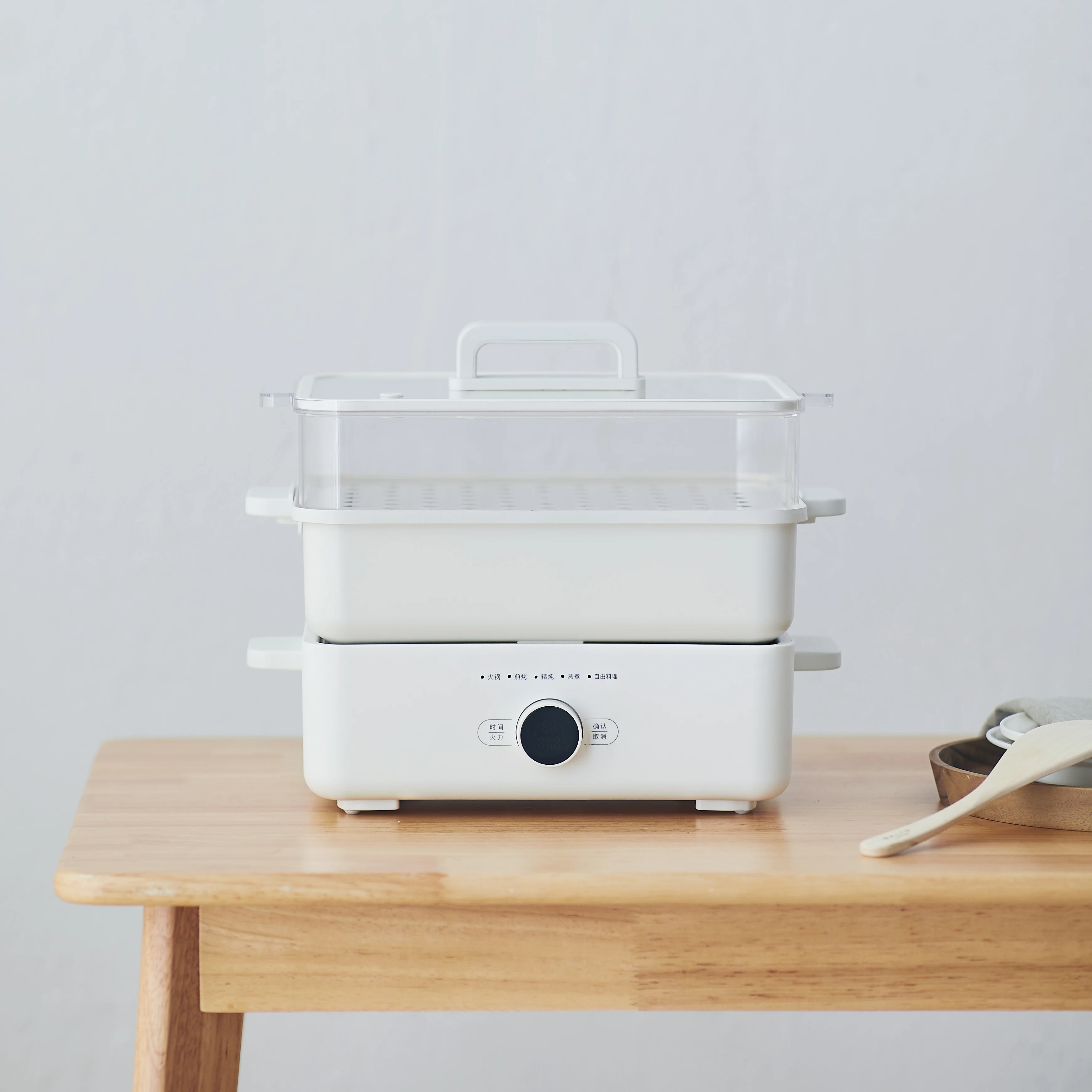 4.5L Multi-function Electric Hot Pot Non-stick Grill Pan Multipurpose Electric Cooking Pot Frying Pan With Steamer