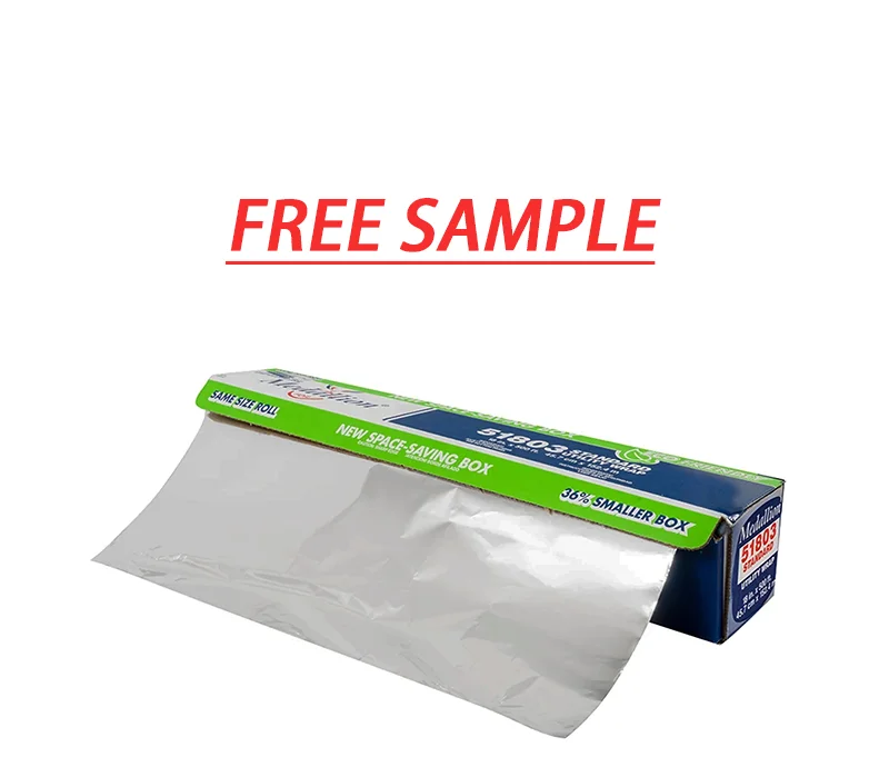 Heavy Duty Lining 14 15 16 20 Mic 30cm 45cm 150m Food Grade Manufacturers Wrapped Foil Paper Aluminum Roll