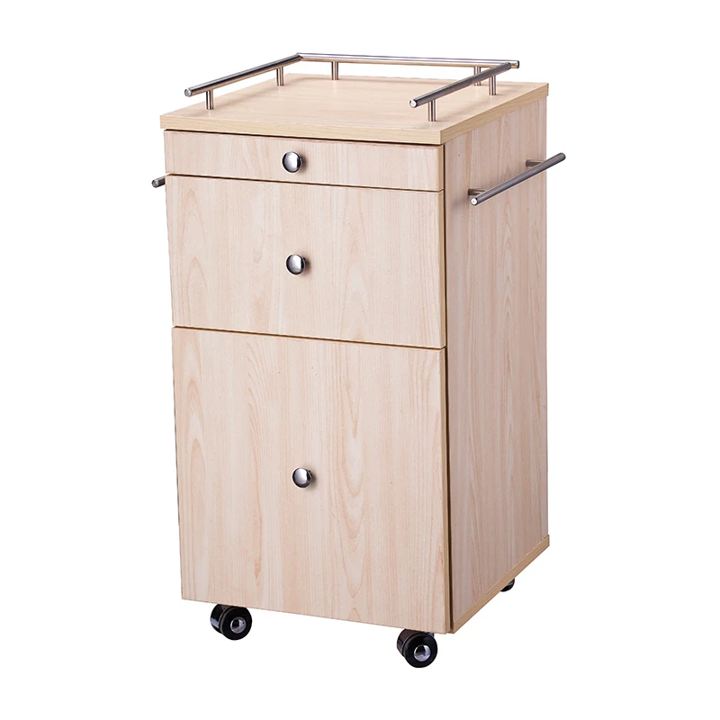 
rolling wooden pedicure trolley cart TS-4236 