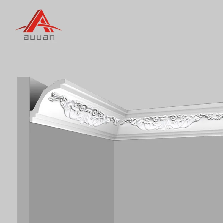 Auuan High Quality Wholesale Polyurethane Trims For Decora Pu Material ceiling cornice moulding custom pu foam molding