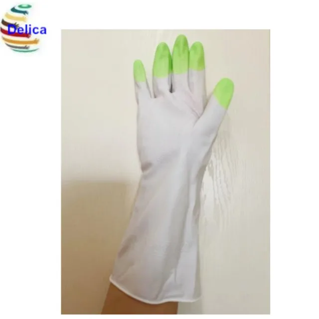 Reusable Household PVC Dishwashing Gloves Unlined Long Sleeves Kitchen Cleaning