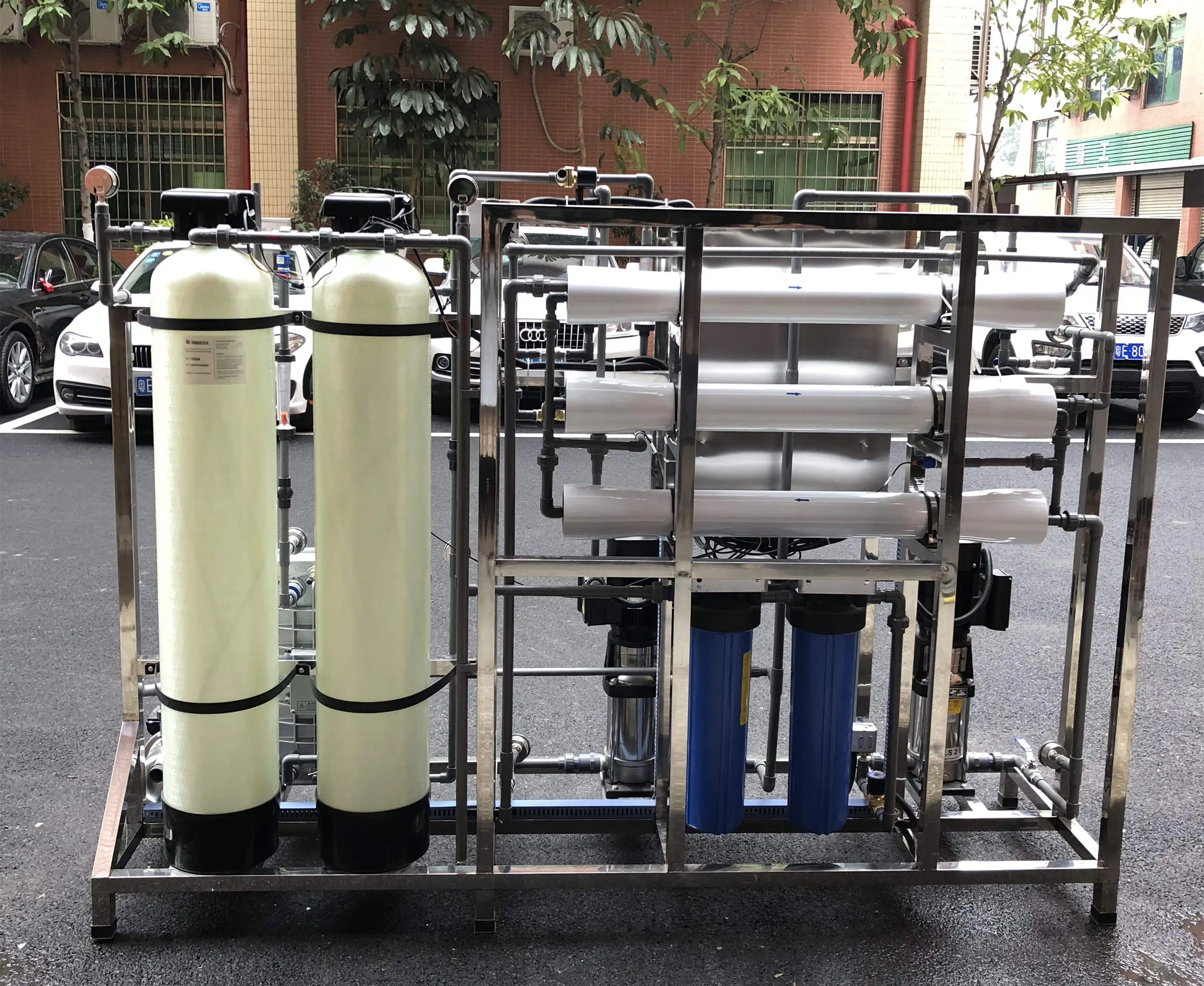 500L/H water treatment ion exchange laboratory water deionizer system price