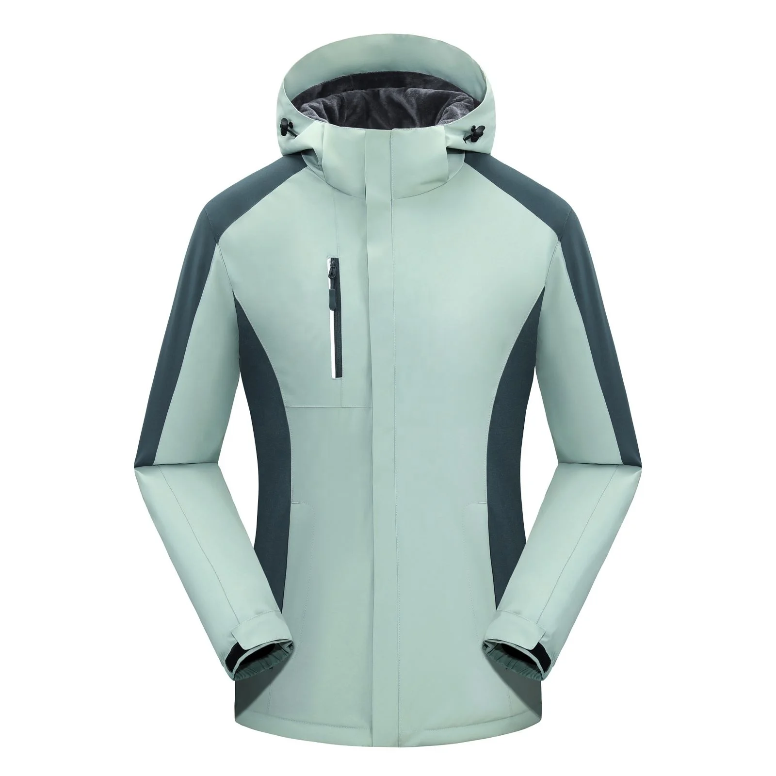 Wholesale Oem Softshell Jacket Men Outdoor Windproof Hooded Windbreaker Thermal Fleece Hiking Jackets Stand Waterproof Jacket