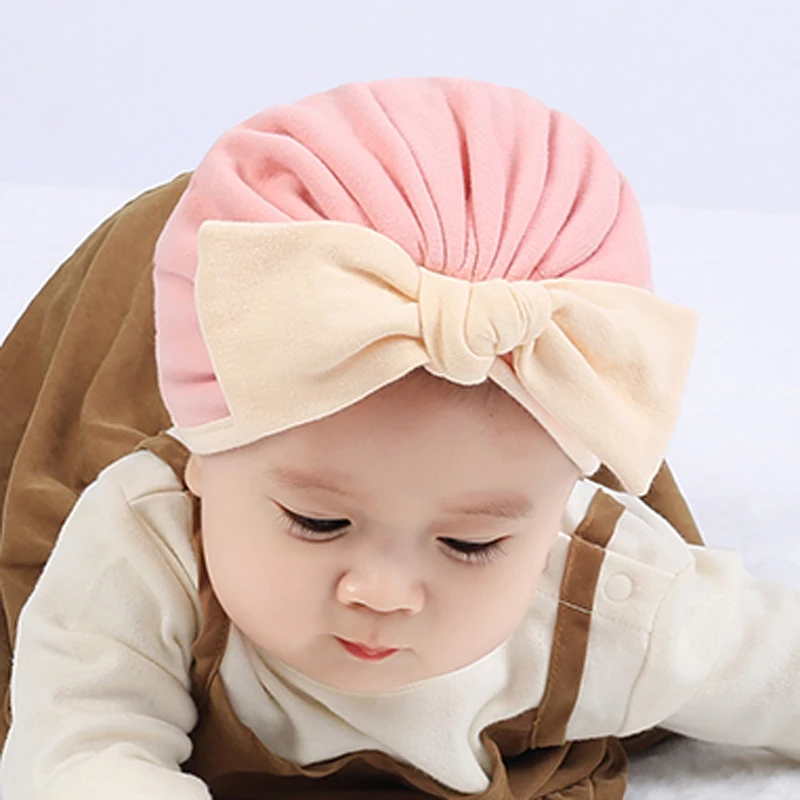 Spot cotton baby bow newborn girl hat hand-made cute baby indian hat