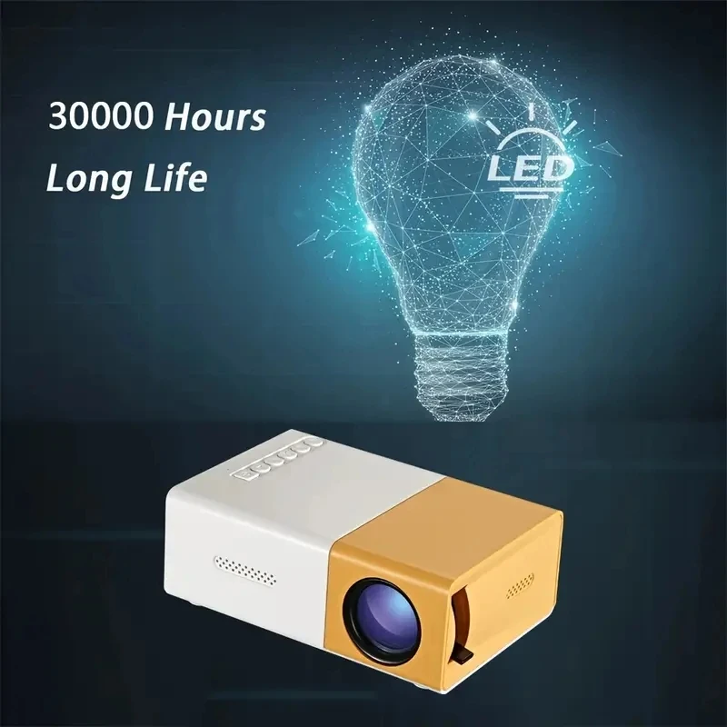 YG300 Smart Projector LED HD Projetor for 4K 1000 Lumens Auto Focus WiFi Bluetooth Android Home Cinema Outdoor Portable Projetor