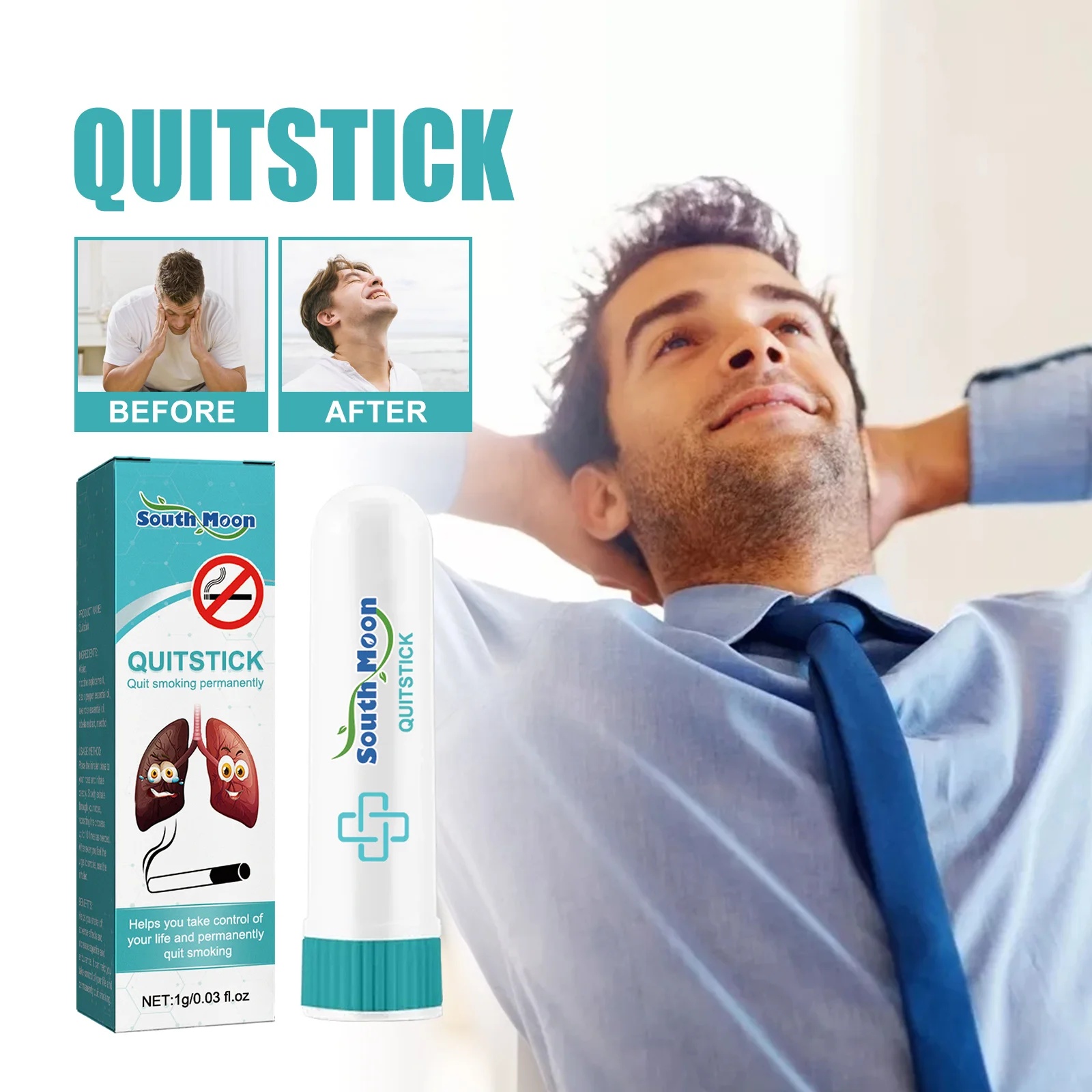 Custom logo Mint Smell Smoking Cessation Sticks Effective Smoking Quit Stick Gift