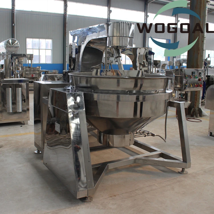 Industrial Sugar Syrup Boiler Machine Candy Cooking Pot Stirring Jacketed Kettle