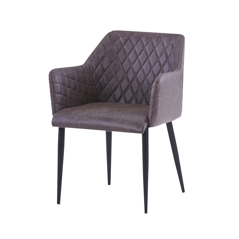 hot sales Modern upholstered restaurant  pu metal legs dining room chair