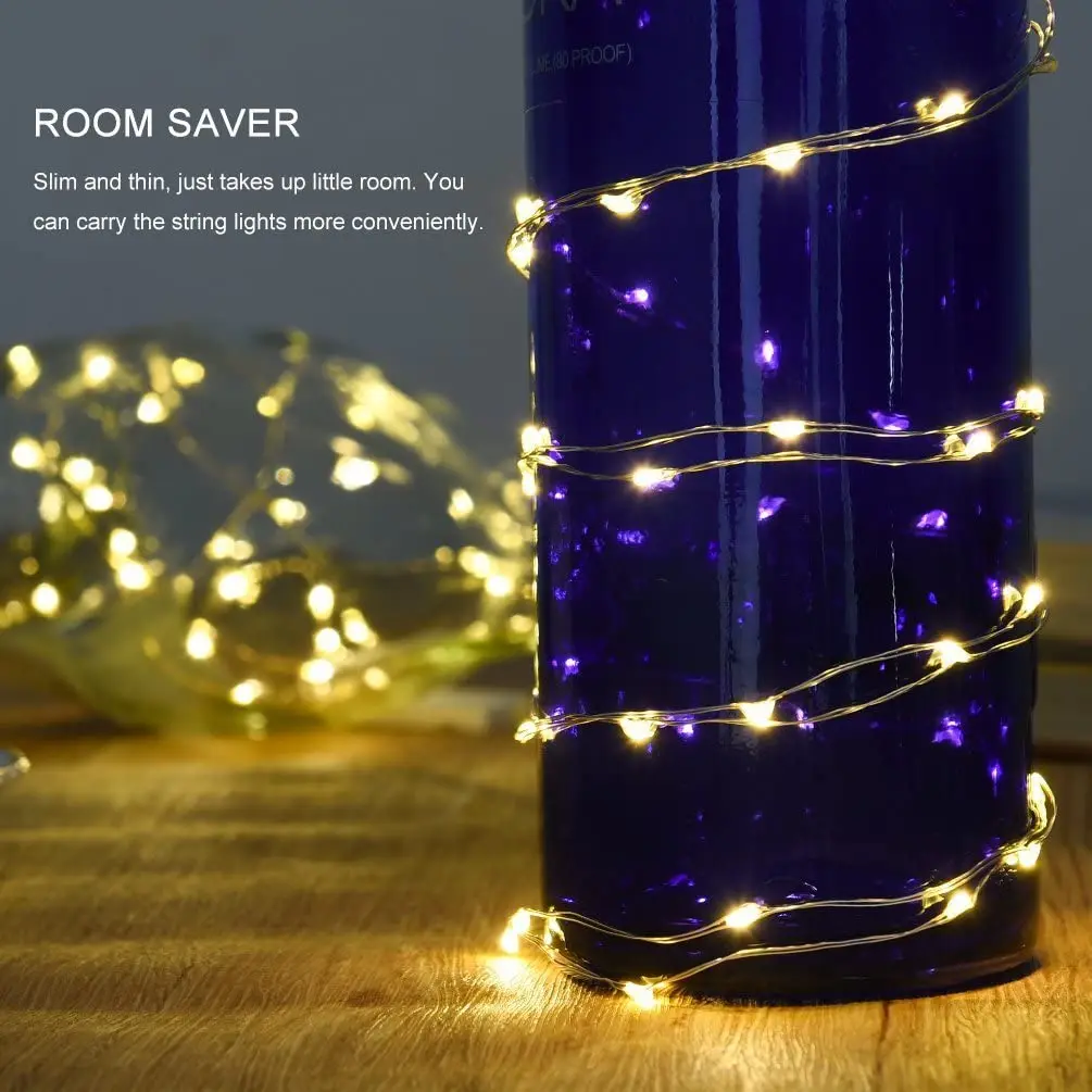 Fairy String Lights Battery Operated Starry LED String Lights For Wedding Christmas Halloween Outdoor Holiday Decoration