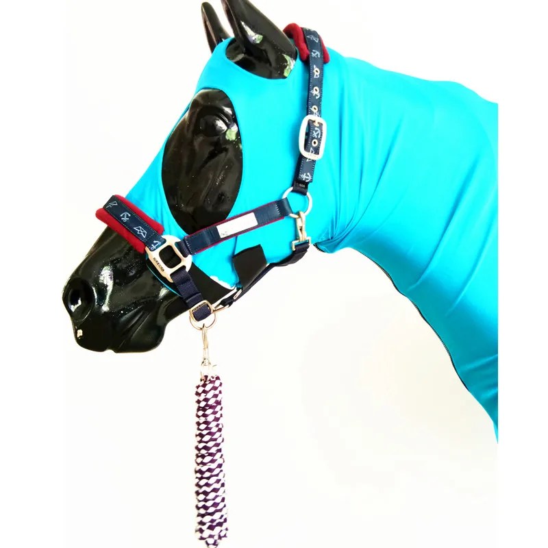 Aqua Stretch Horse Elastic Fabric Hood Horse Hoods with Zip