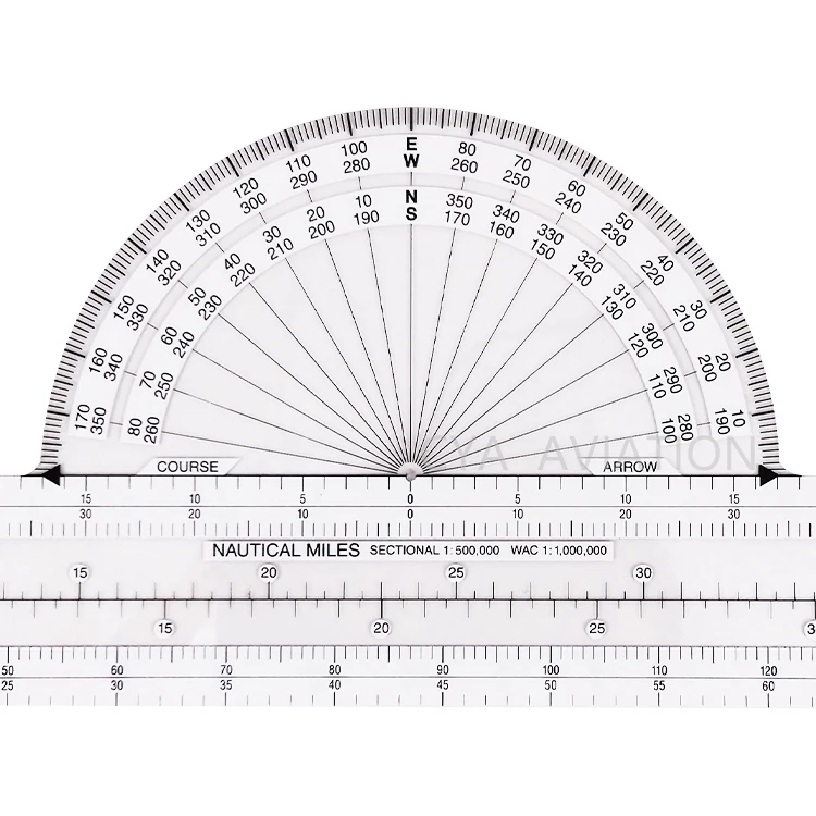 Cya Navigation Fixed Plotter for Pilots Student Nautical Miles Azimuth CFP-1