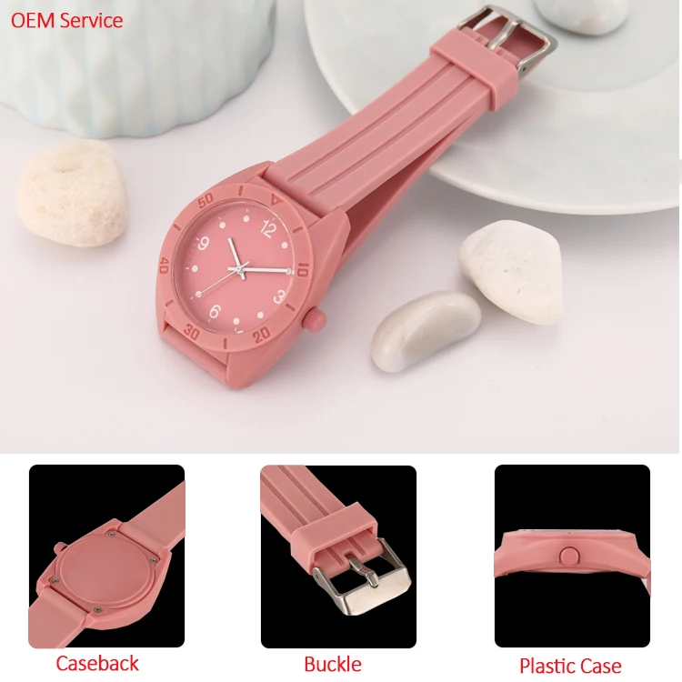 BOMAXE Custom Colorful Woman Watch Top Wholesale Fist Silicon Wrist Plastic Watch Manufacture From China