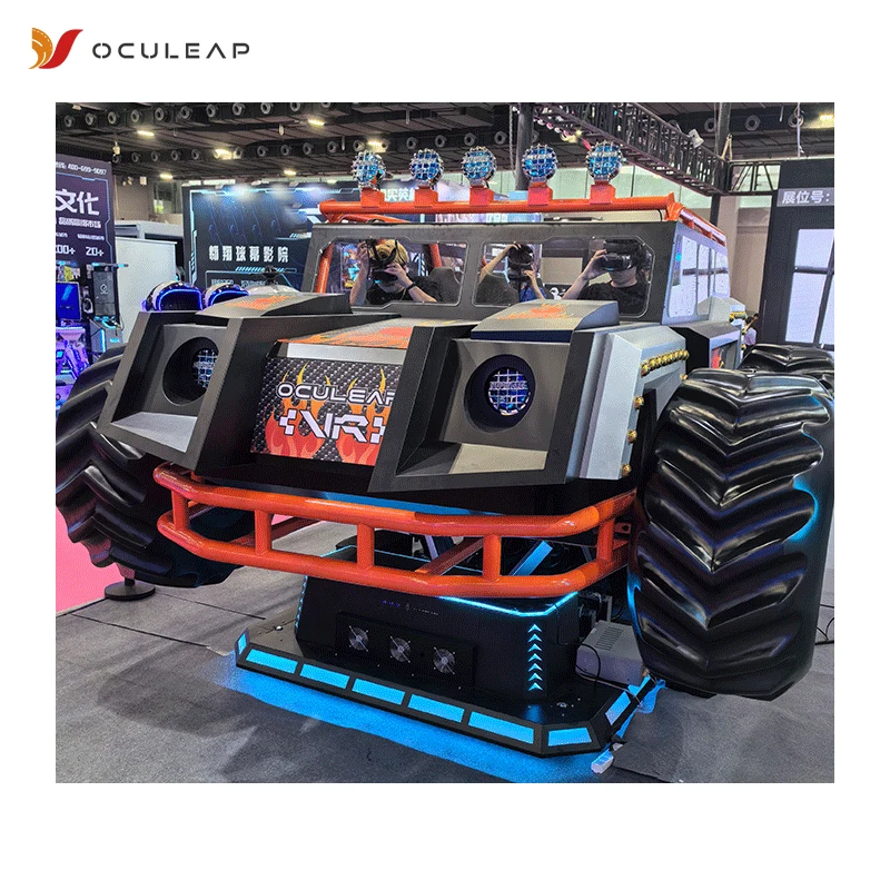 6-Person VR Racing Shooting Simulator ar/vr entertainment 9D Off Road Vehicle Gaming Virtual Reality Dynamic VR Game Machine