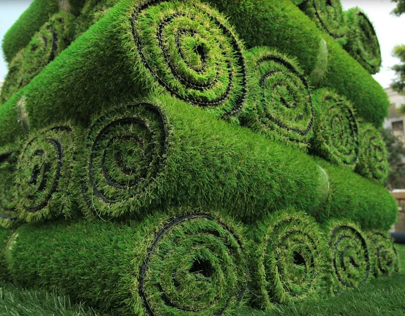 QINGZHOU L001 Custom 40mm Pile Height Synthetic Turf Grass Carpet PP & PE Material Artificial Grass For Wall Decoration