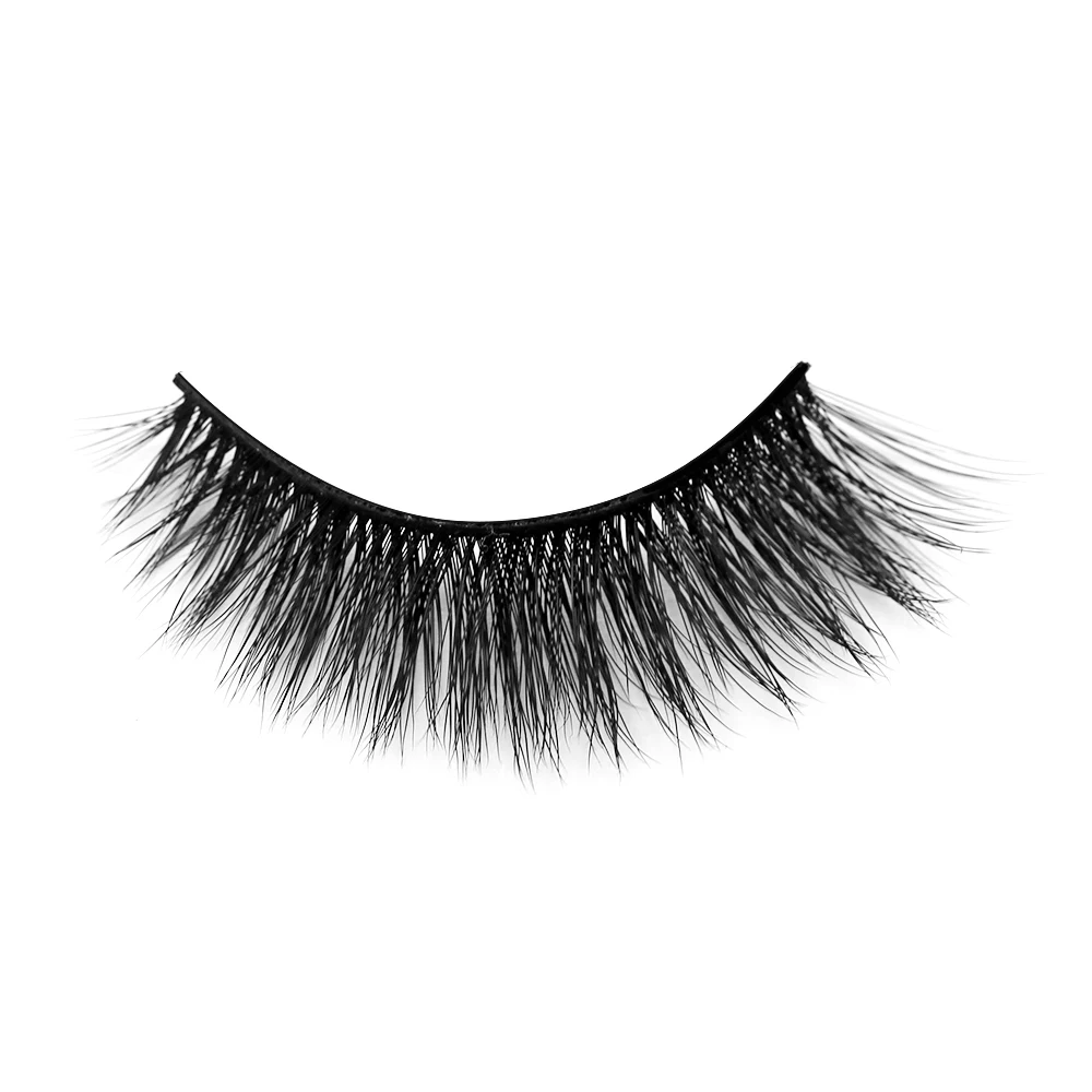 Factory Private Label Crisscross Nature Mink Eyelash Fluffy False Eyelashes 5d wispy fanned lashes 20 pairs
