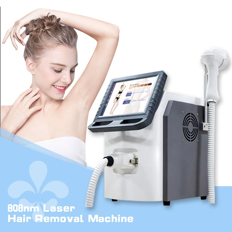 Professional Portable Ice Titanium 1064 808nm Diodo Device 2 in 1 1200W Painless 808 Laser Diode Hair Removal Machine For Body