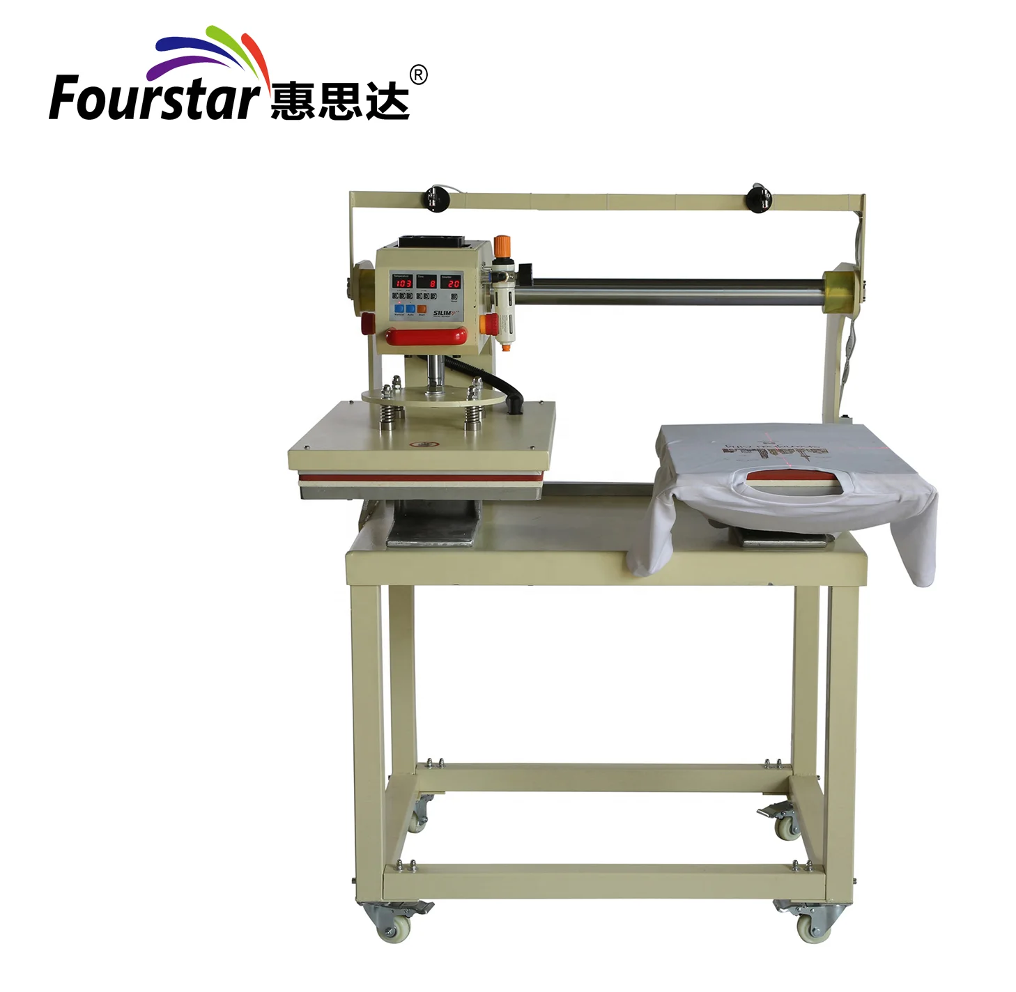 Fourstar New hot Pneumatic 40*60cm Upper Sliding Type Double Station Heat Press Machine