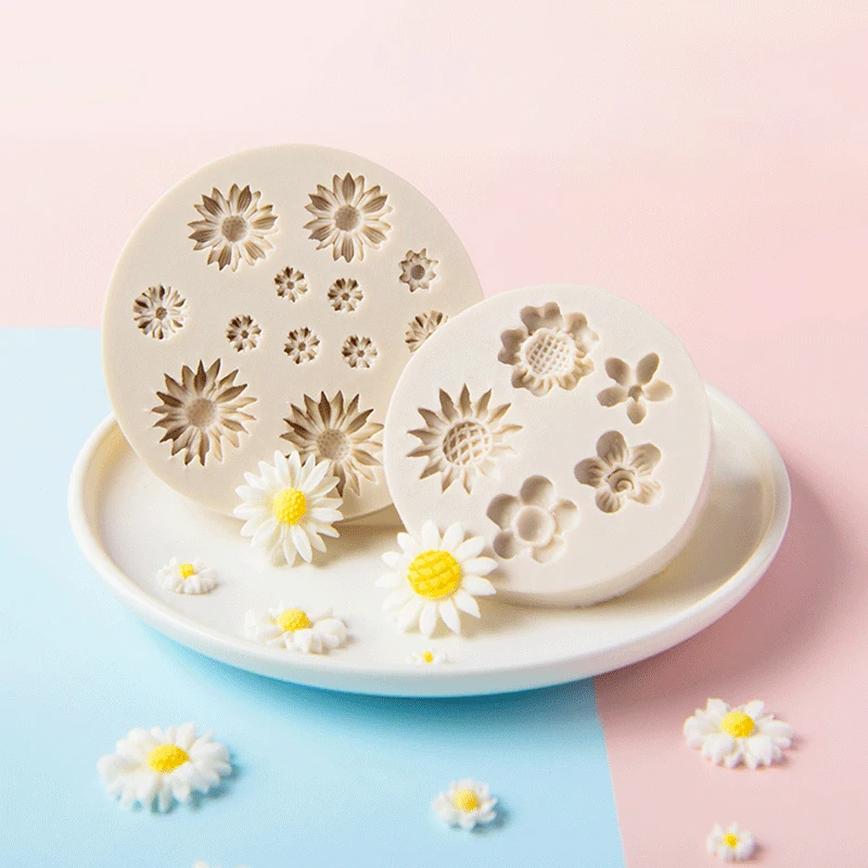 Flower Fondant Silicone Molds Epoxy Resin Candle Mold Rose Peony Silicone Mold for Chocolate Cake Decoration Soap Candle Making