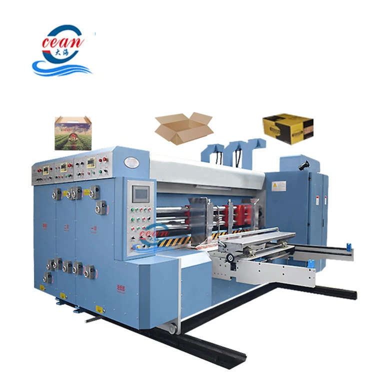 Economic speed carton box printing die cutting machine automatic 3 5 7 ply corrugated cardboard box machine