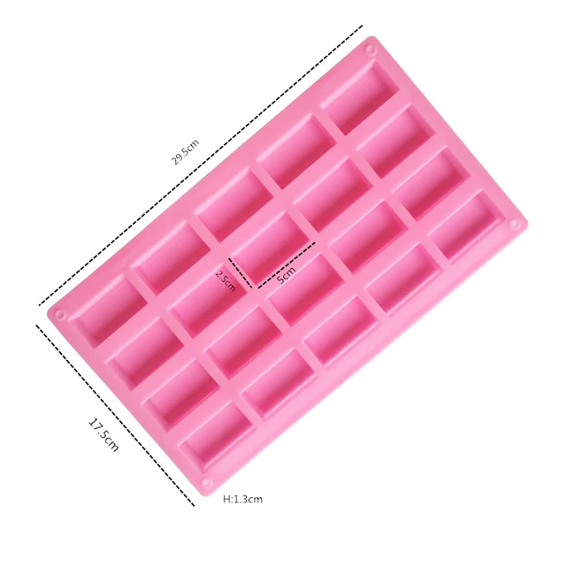 20 Cavity Handmade Disposable Soap mould in Hotel mini rectangle silicone soap mold,massage silicone soap mold