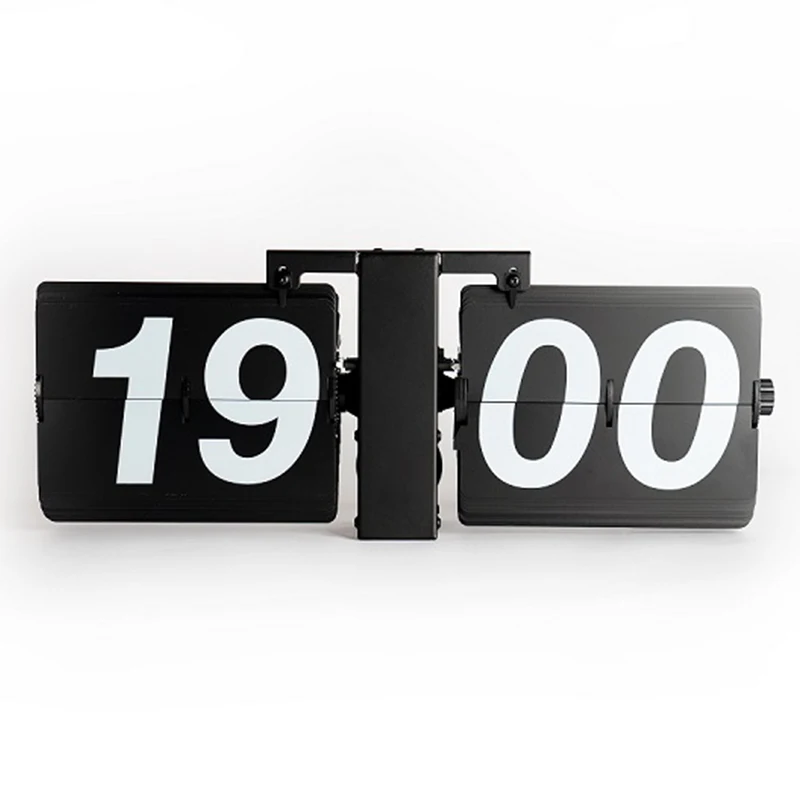 European Vintage Page-turning Clock Simple Quartz Digital Display for Home Living Room or Hotel Decor