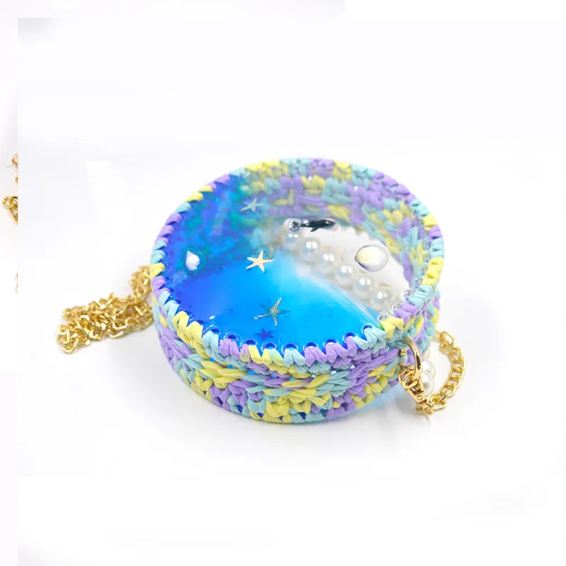 Diy Handbag Mould Cat Circular Heart-Shaped Woven Bag Resin Silicone Mold