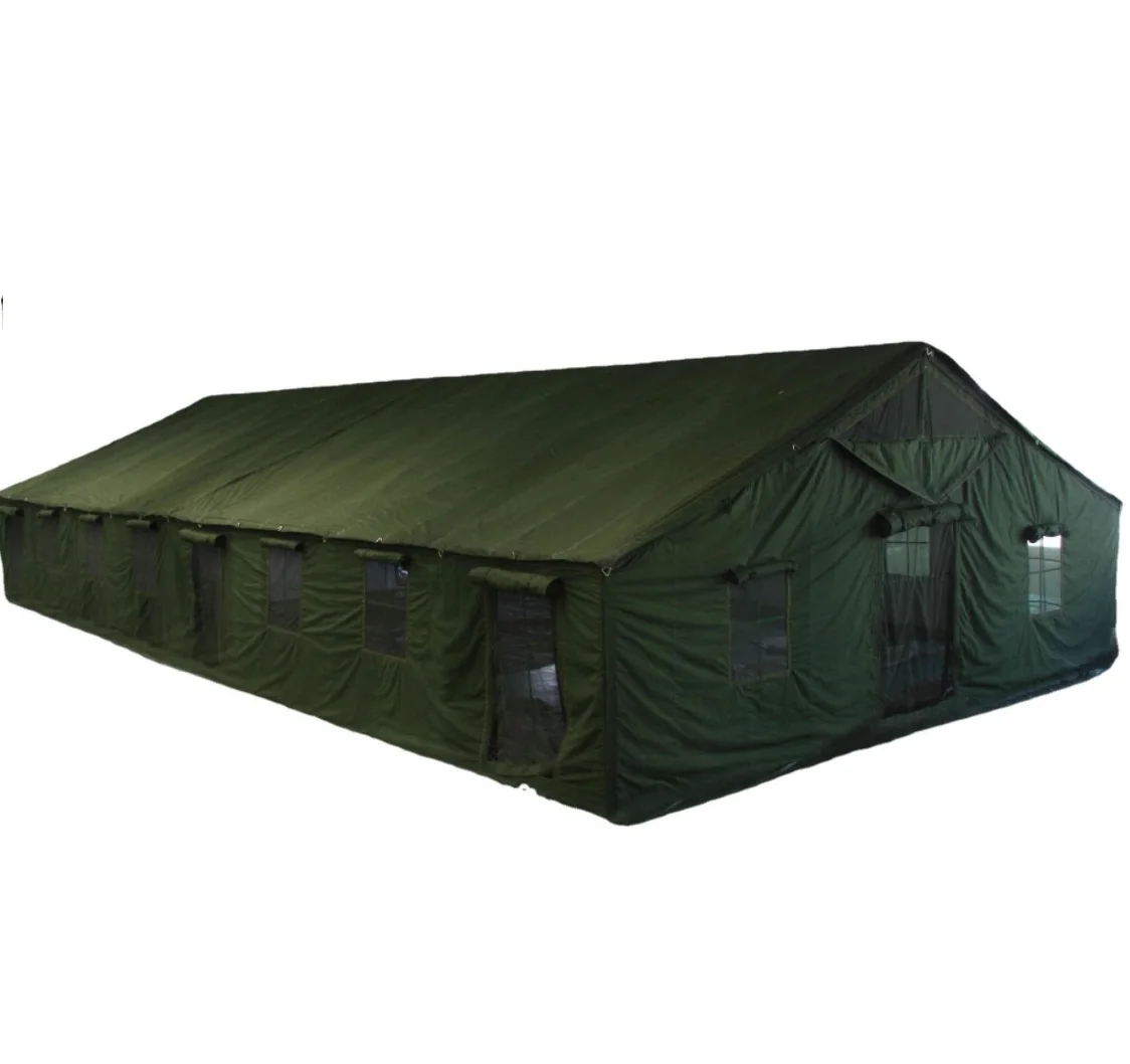 Olive Green Polyester Waterproof Canvas 40 Persons Camping Tent Outdoor