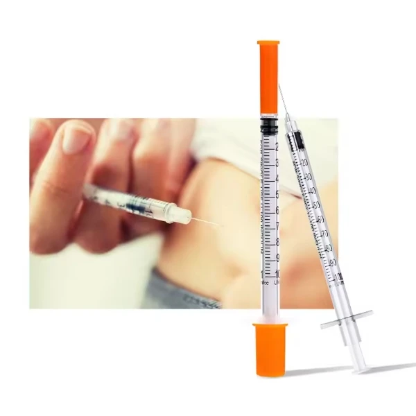 Hot Selling 0.3 ml 0.5ml 1ml Medical Disposable Insulin Syringe For Insulin injection, used to treat diabetes