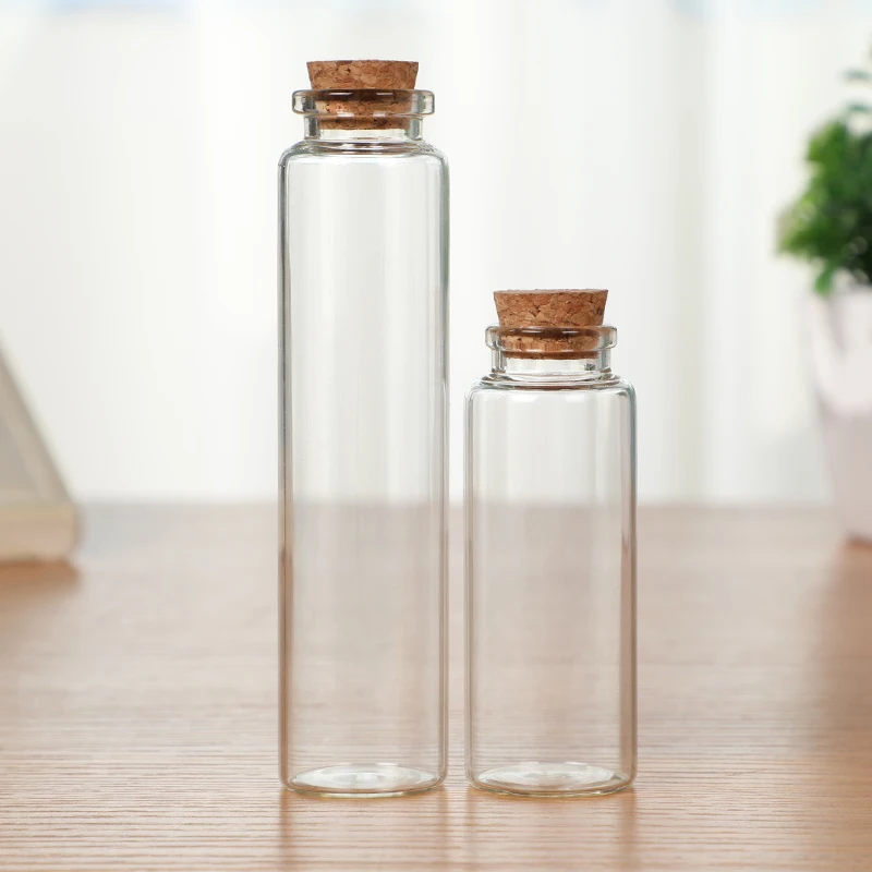 Wholesale European style  High Quality Wedding  Clear glass jar round with cork lid  for candy