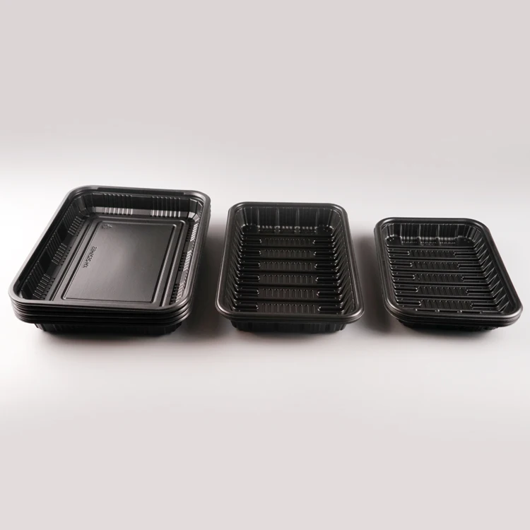 Disposable plastic meat tray frozen fast food packaging take out PP food tray