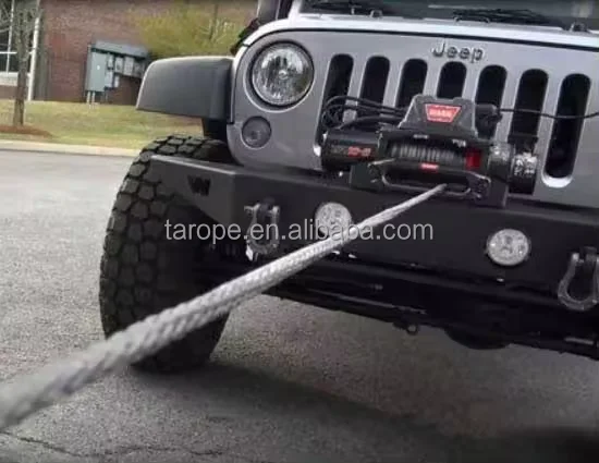 RIOOP with hook grey color 27000lbs 12mm 30m winch rope synthetic