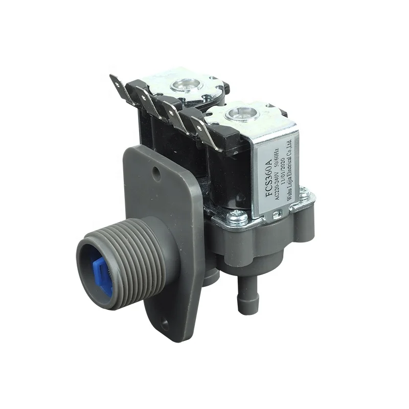 AC110-240V coil double water inlet valve  solenoid valve for washing machine washer spare part