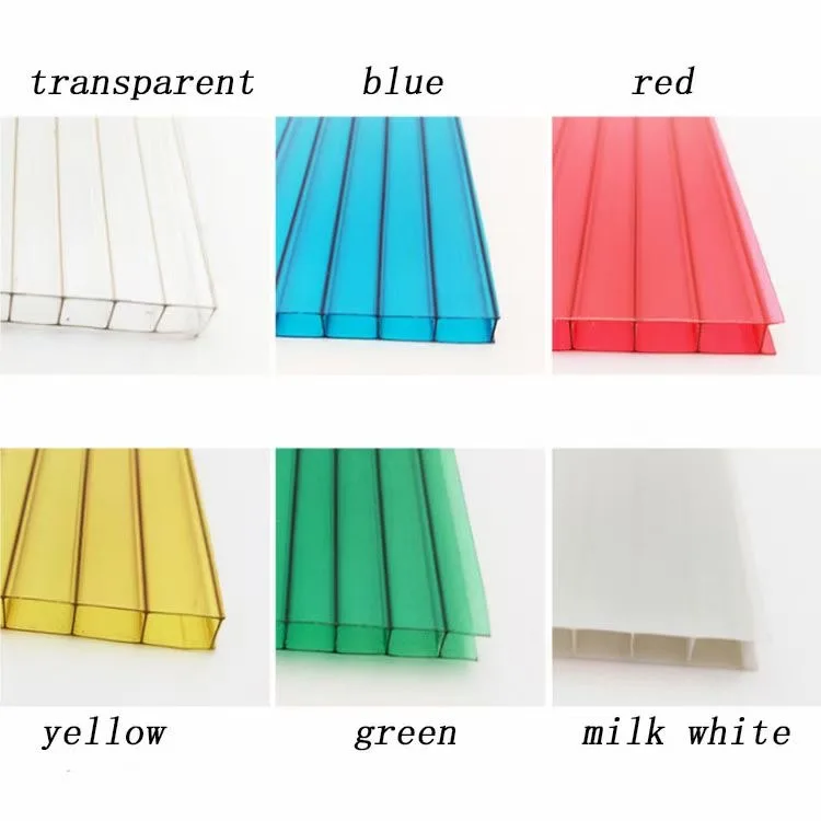 Multi Wall Polycarbonate Hollow Sheet Price PC Roof Panels Greenhouse Plastic Construction Material