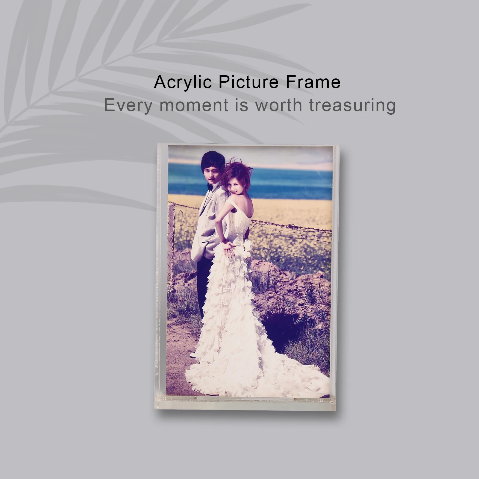 High-Definition Vertical Photo Display Stand Smart Acrylic Magnet Photo Frame Factory Wholesale Families Friends Commemorative