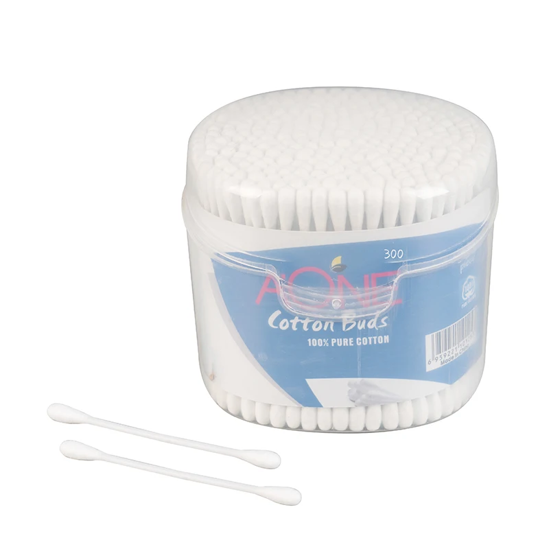 300 шт., ватные палочки с ПП-коробкой