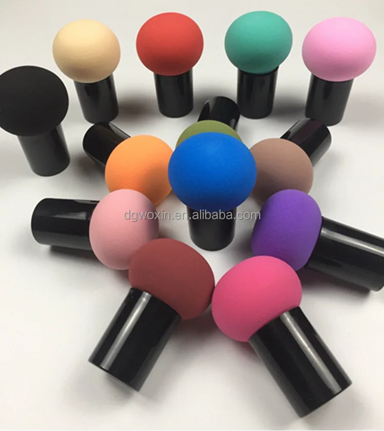 Губка для макияжа грибов с ручками и 3 чехла косметики лица: красота личная забота