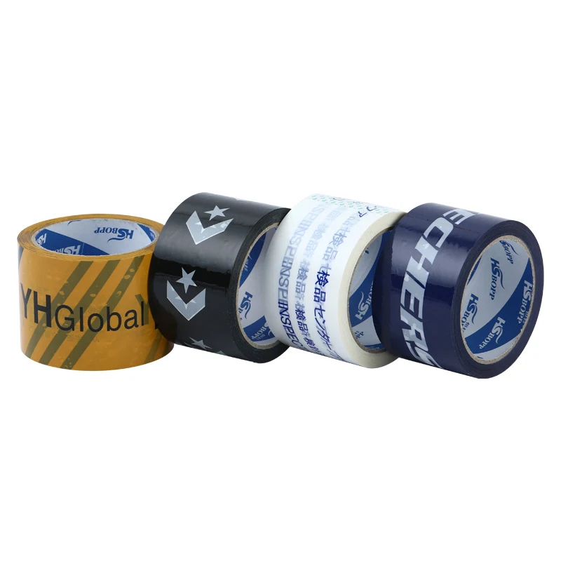 100M Custom Logo Printed Clear Packaging Tape Non-Shedding Packing Tape Vinyl